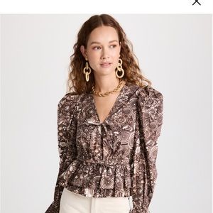 NWOT Ulla Johnson Ren Blouse Floral Size 2 current